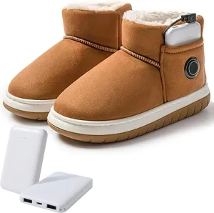 2025 New Heated Boots, Foot Warmer Women Shoes, Non-Slip Winter Snow Boots With 5000mAh Rechargeable Battery Electric Slippers, Unisex