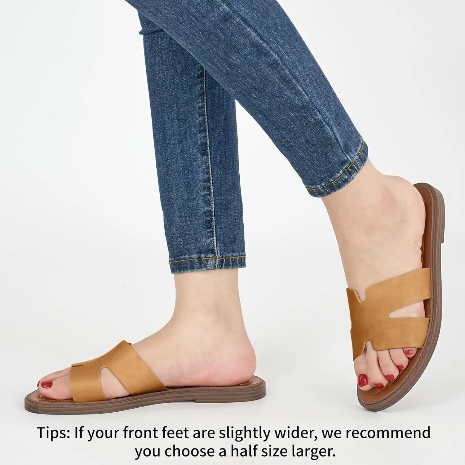 Ablanczoom Flat Sandals for Women Slides: Comfortable Slip On Womens Flats Shoes Dressy Summer Casual Beach Sandal 2025