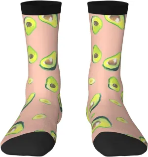 Adult Socks, Many avocado images Print Winter Warm Wool Socks for Women, Soft Cozy Socks, Knit Boots Socks for Men