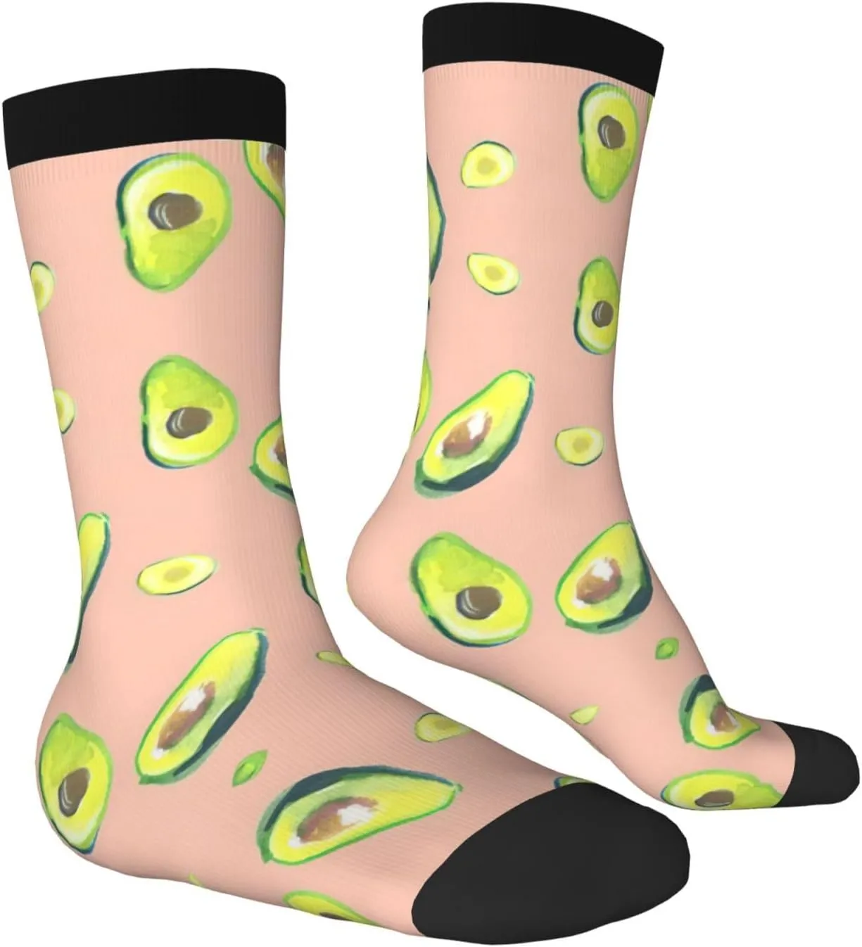 Adult Socks, Many avocado images Print Winter Warm Wool Socks for Women, Soft Cozy Socks, Knit Boots Socks for Men