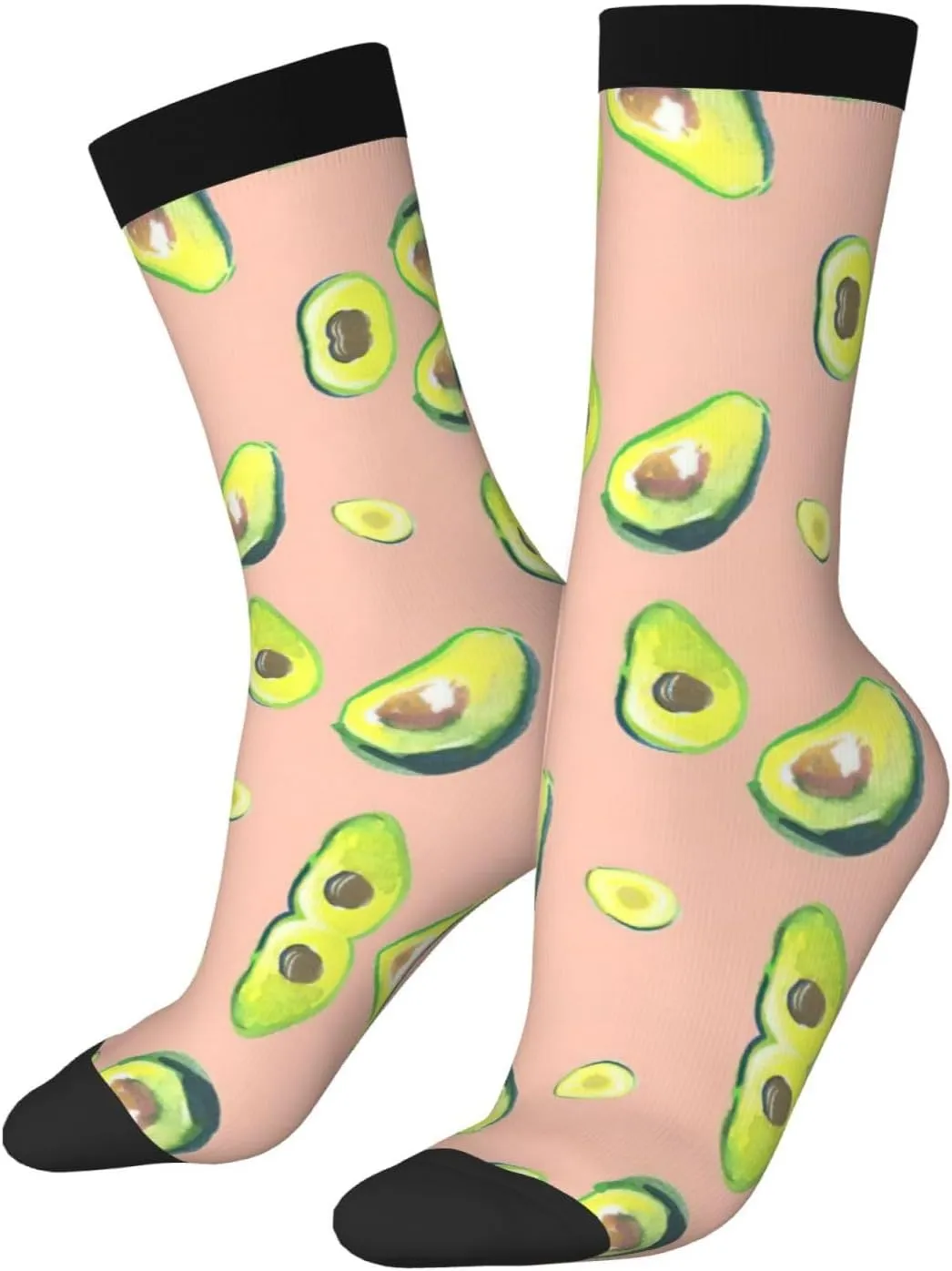 Adult Socks, Many avocado images Print Winter Warm Wool Socks for Women, Soft Cozy Socks, Knit Boots Socks for Men