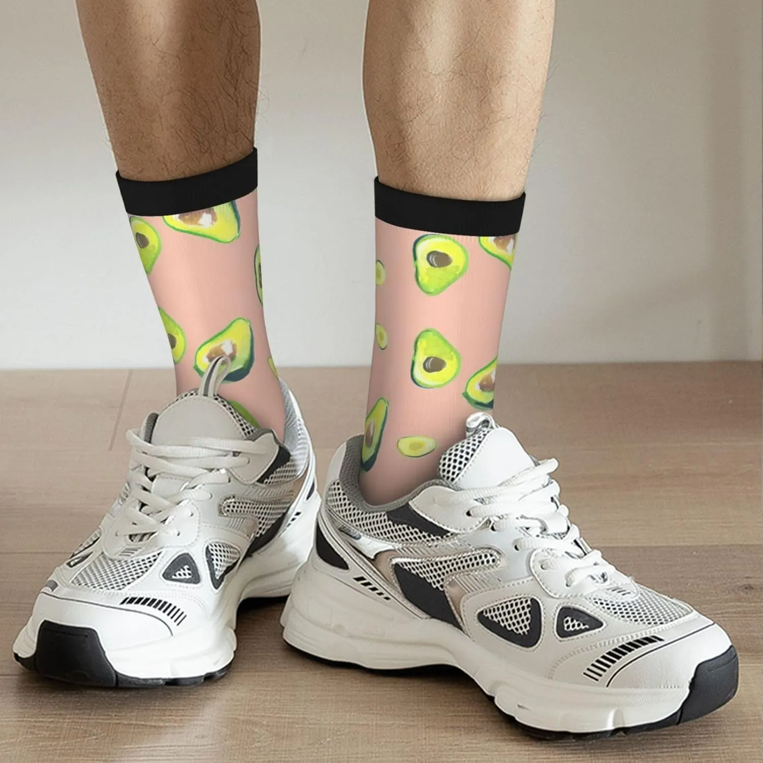 Adult Socks, Many avocado images Print Winter Warm Wool Socks for Women, Soft Cozy Socks, Knit Boots Socks for Men