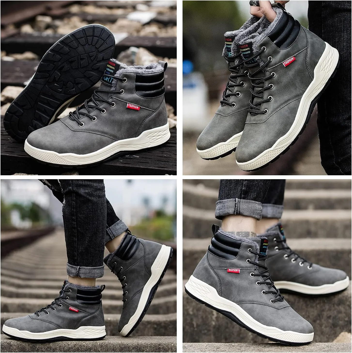 AFT AFFINEST Mens Snow Boots Waterproof Outdoor Hiking Shoes Ankle Sneakers