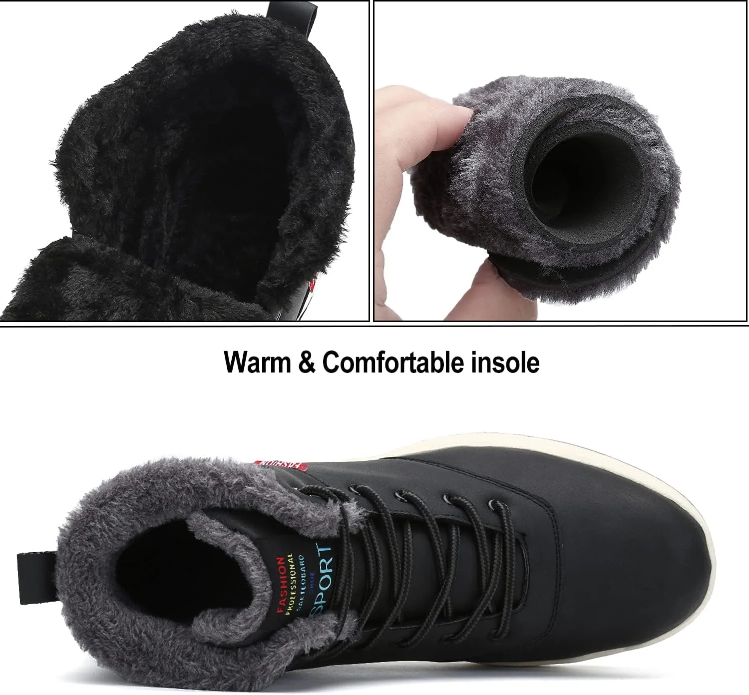 AFT AFFINEST Mens Snow Boots Waterproof Outdoor Hiking Shoes Ankle Sneakers