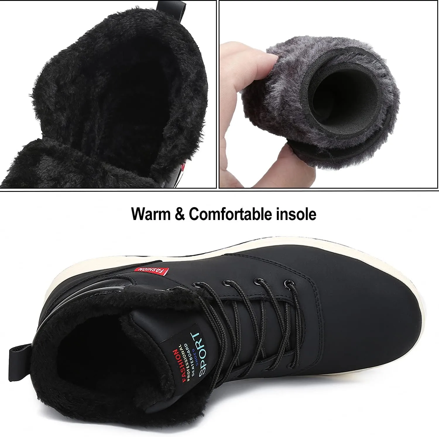 AFT AFFINEST Mens Snow Boots Waterproof Outdoor Hiking Shoes Ankle Sneakers