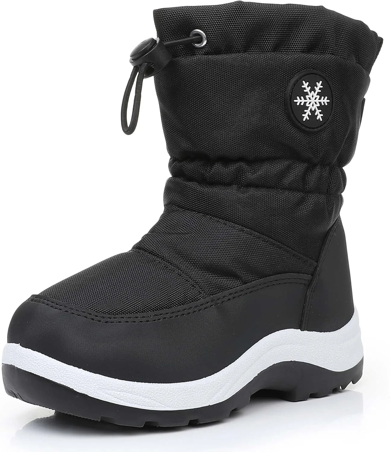 Ahannie Boys Girls Snow Boots Toddler Kids Winter Boots Water Resistant Warm Side Zipper Shoes(Toddler/Little Kid)