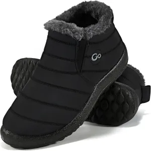 Alicegana Snow Boots for Women Winter: Warm Fur Lined Ankle Booties Comfortable Waterproof Slip On Lightweight Womens Boots