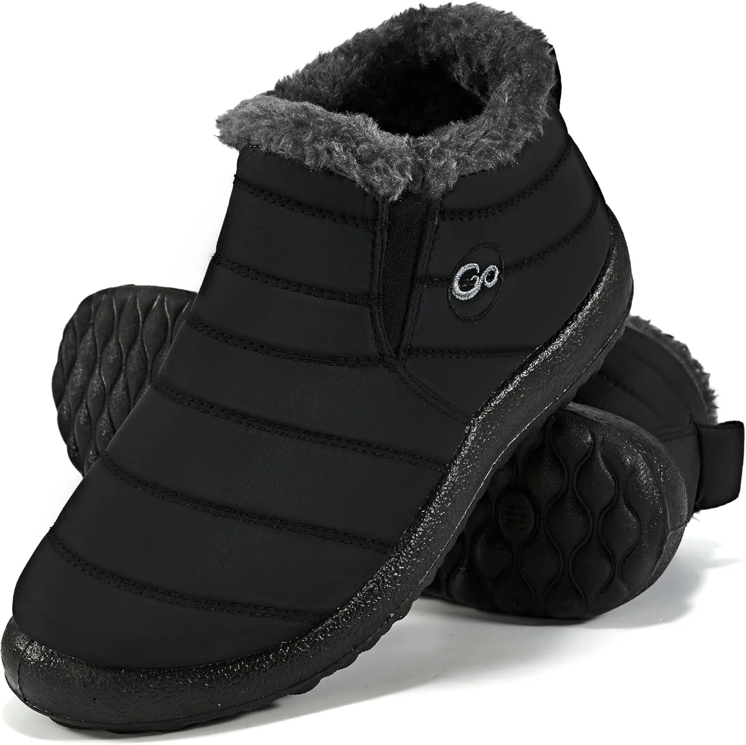 Alicegana Snow Boots for Women Winter: Warm Fur Lined Ankle Booties Comfortable Waterproof Slip On Lightweight Womens Boots