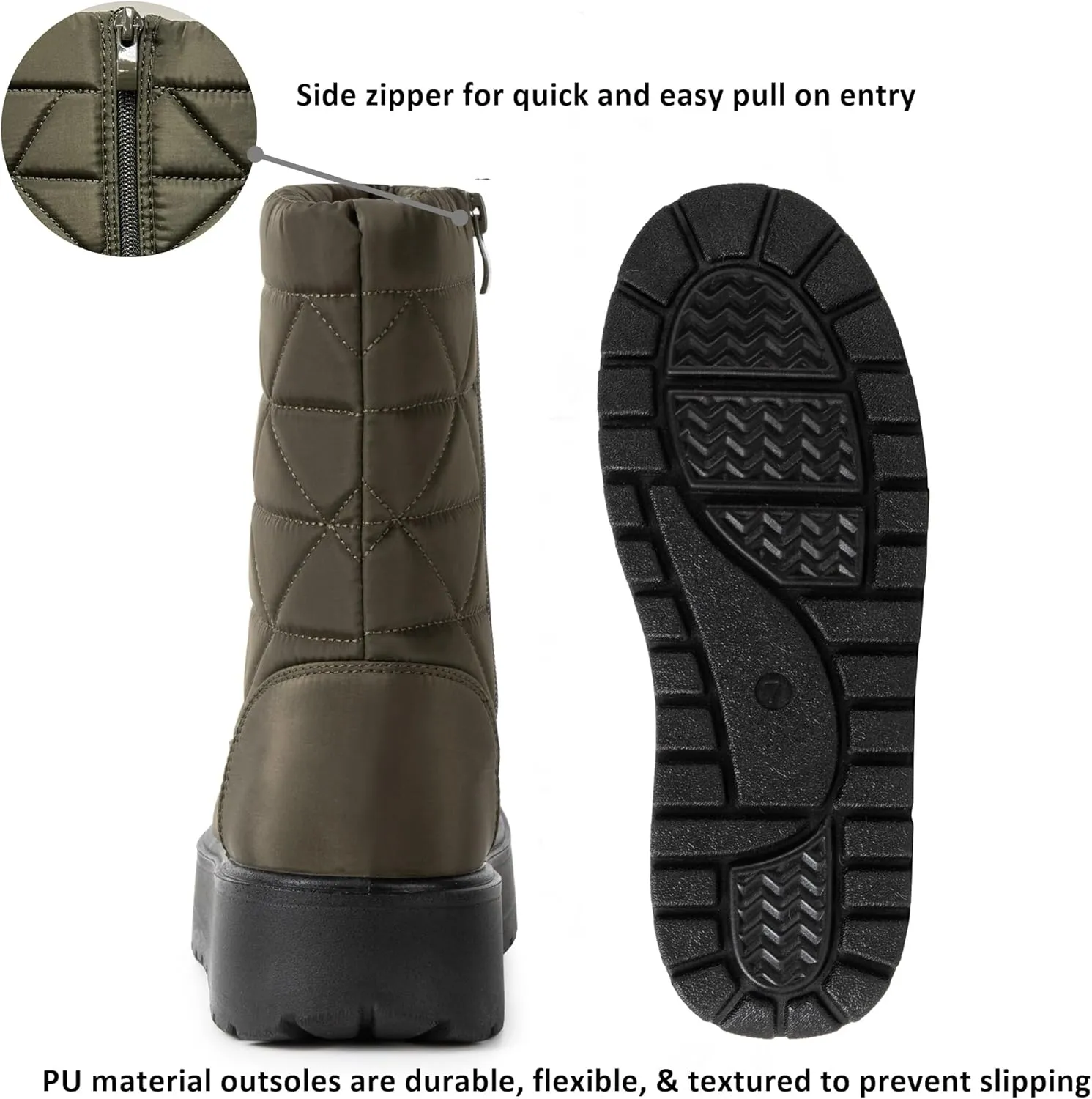 Alpine Swiss Zoey Womens Winter Boots Waterproof Snow Booties Faux Fur Lined Shoes