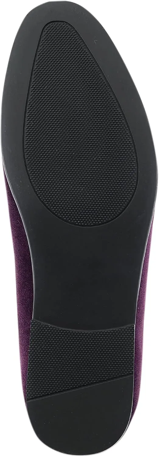 Amali Aller, Mens Casual Shoes - Loafers Men Slip on Shoes - Man Made Velvet Men's Slippers with Metal and Knitted Buckle - Mens Tuxedo Shoes