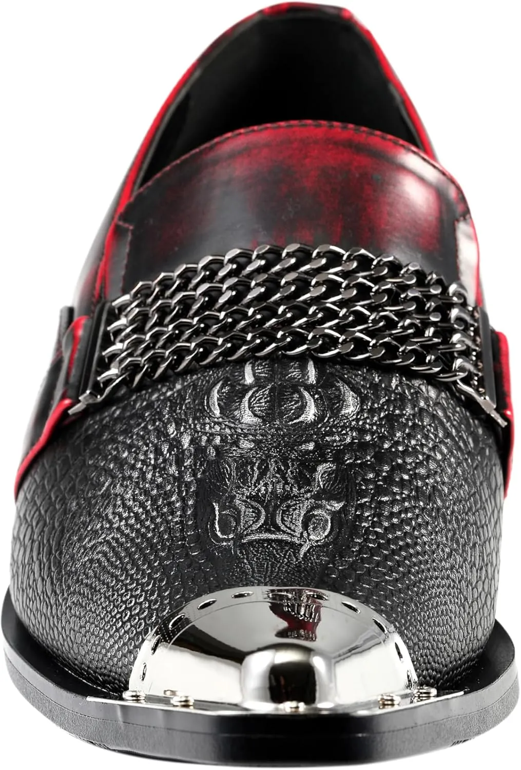 Amali Sparkling Smoking Slipper with Metal Tip - Men's Dress Shoes - Party Loafers for Men - Metallic Loafers for Men - Mens Disco Shoes - Designer Shoes