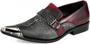 Amali Sparkling Smoking Slipper with Metal Tip - Men's Dress Shoes - Party Loafers for Men - Metallic Loafers for Men - Mens Disco Shoes - Designer Shoes