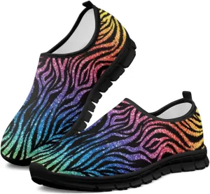 Animal Print Casual Shoes for Women Slip on Sneakers Hands Free Shoes for Outdoor Travel Shopping