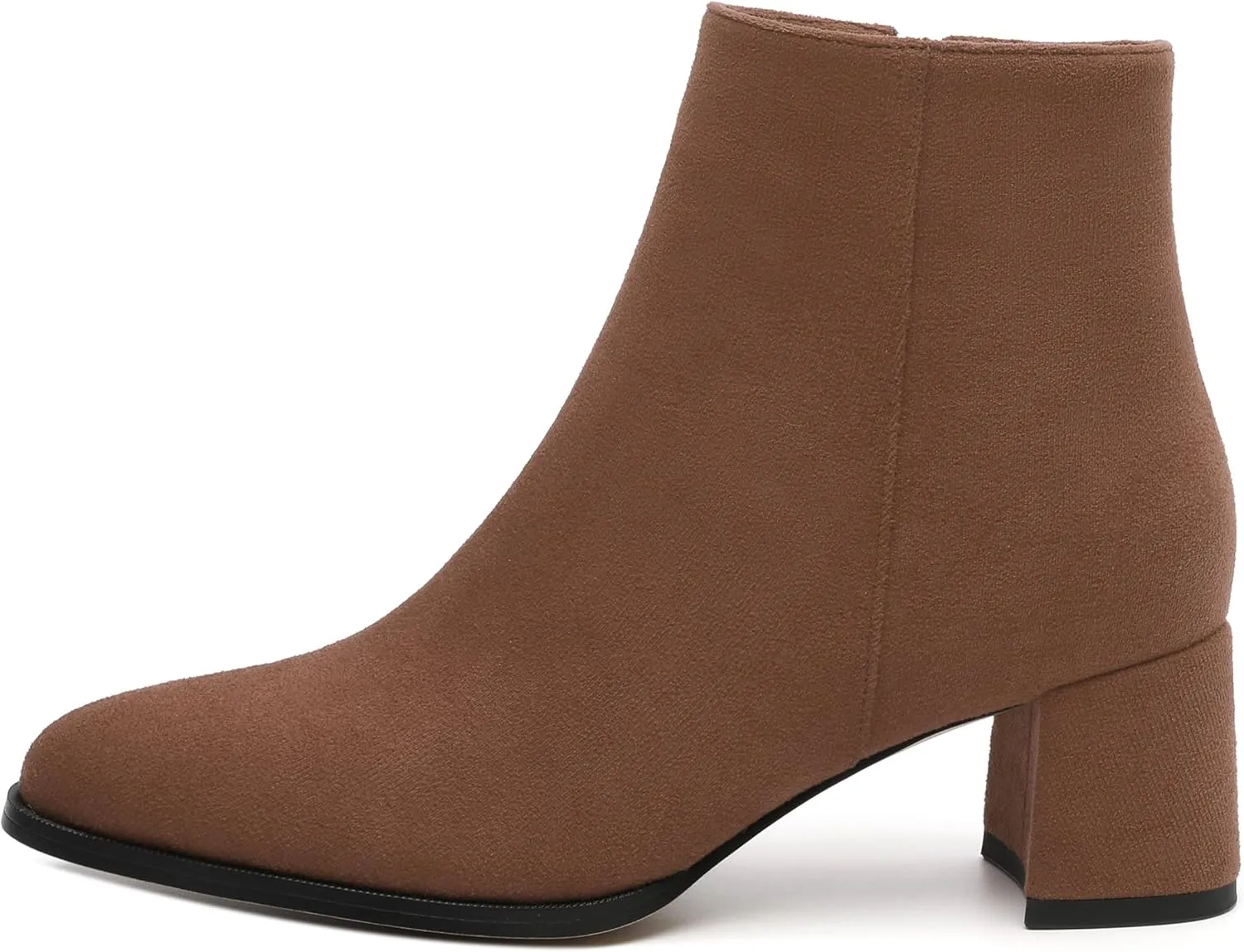 Ankle Boots for Women Low Heel Suede Wide Width Chunky Short Booties Comfortable Fashion Work Winter Boots 2 Inch