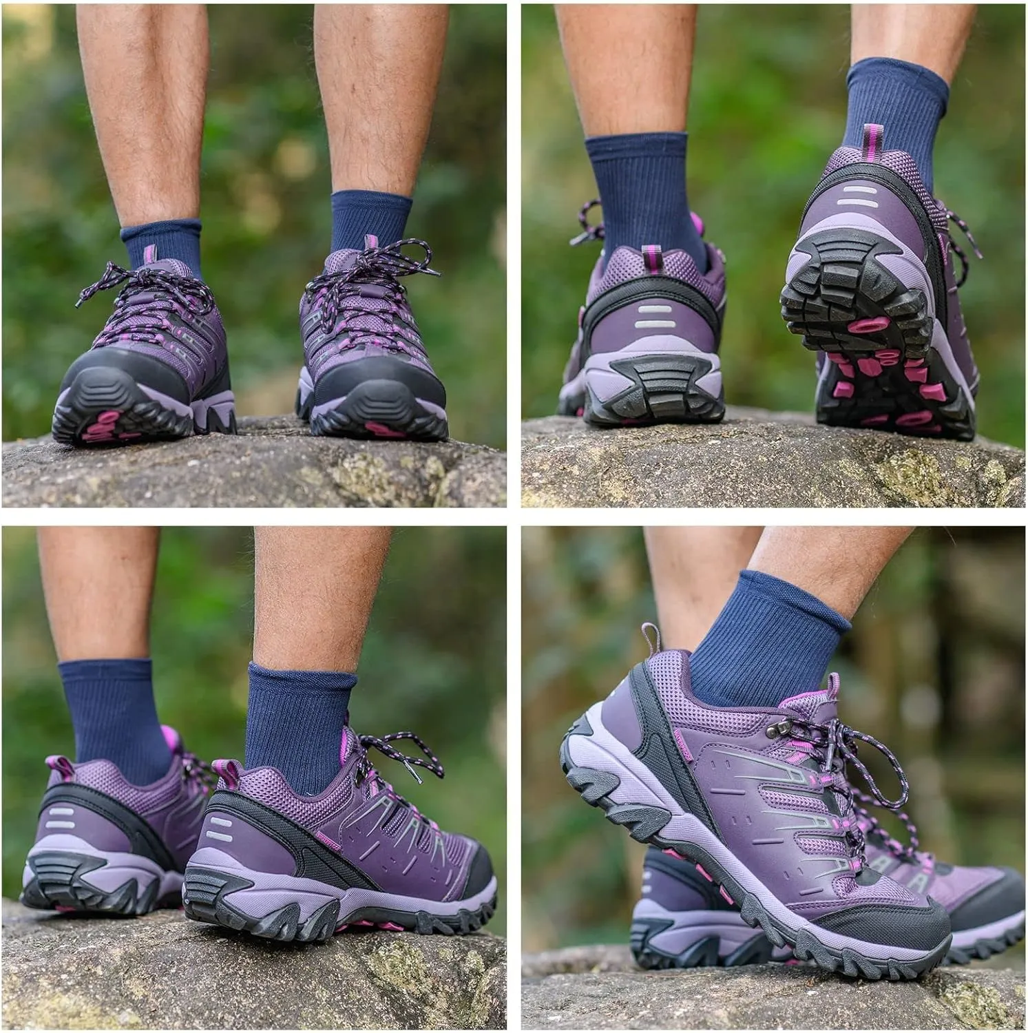 Ansbowey Hiking Shoes Men's Waterproof Low Top Lightweight Breathable Non-Slip Trekking Trail Outdoor Sport Sneakers for Unisex-Adults 6.5 US
