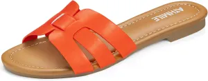 ATHMILE Sandals for Women 2025 Vacation Womens Sandals Dressy Summer Flats Sandals Women Slides for Party Wedding Beach