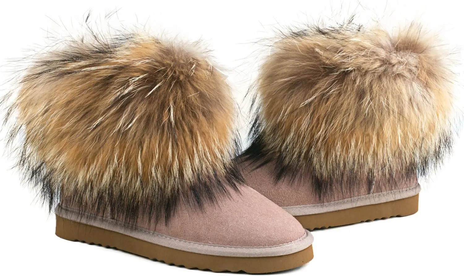 AUSLAND Women's Snow Boots Fur Boots Ankle Short 99251