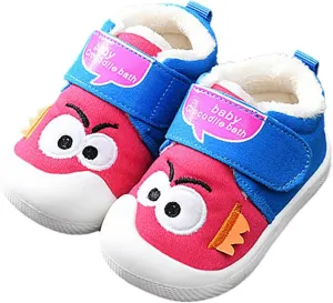 Baby Booties Girls Boys First 𝐖alkers Shoes Infant Non Slip Sneakers Cozy Fleece Ankle Booties Newborn Crib
