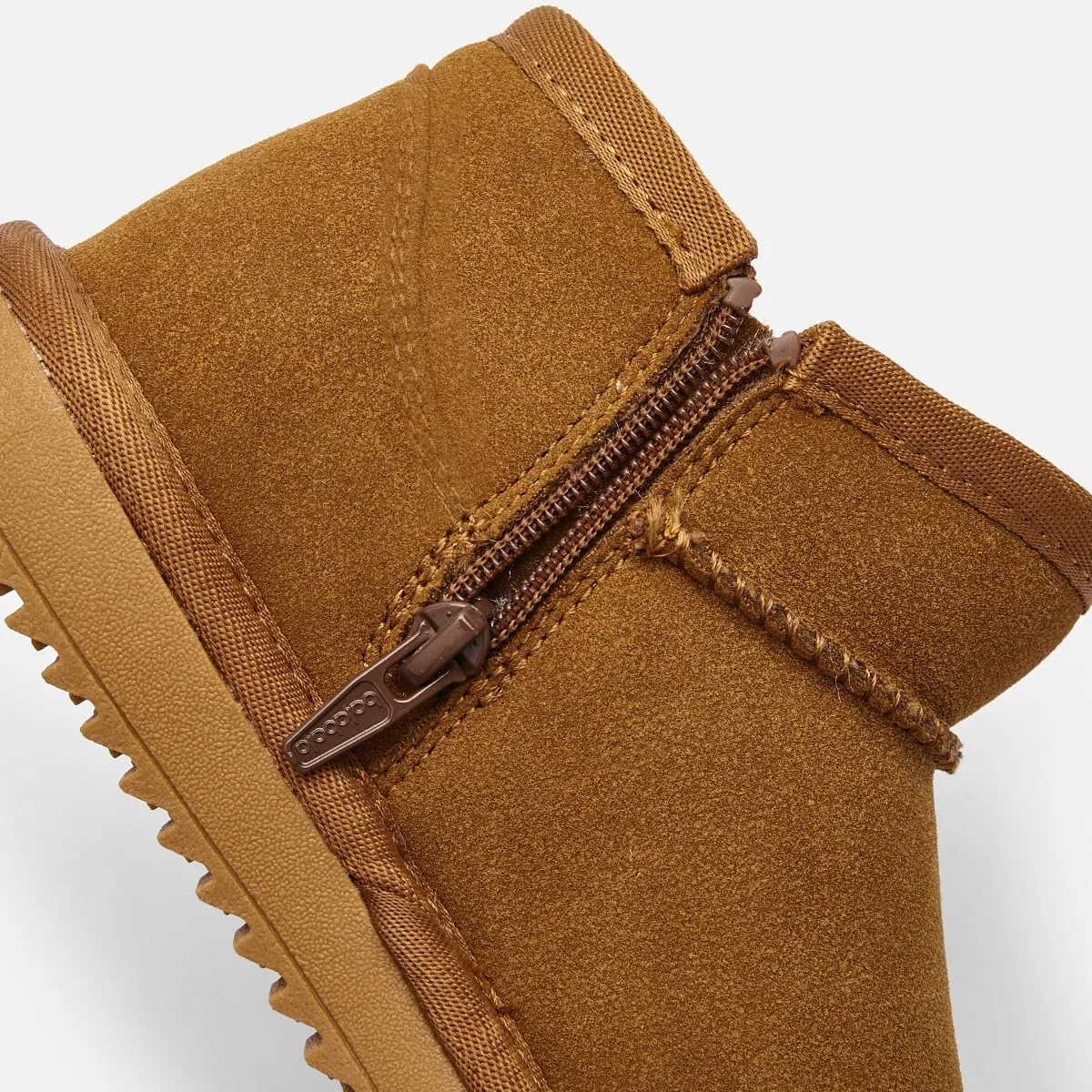 Balabala Kids Suede Winter Snow Boots, Classic Zip Up Warm Fur Mini Snow Boots for Toddler Boys Girls