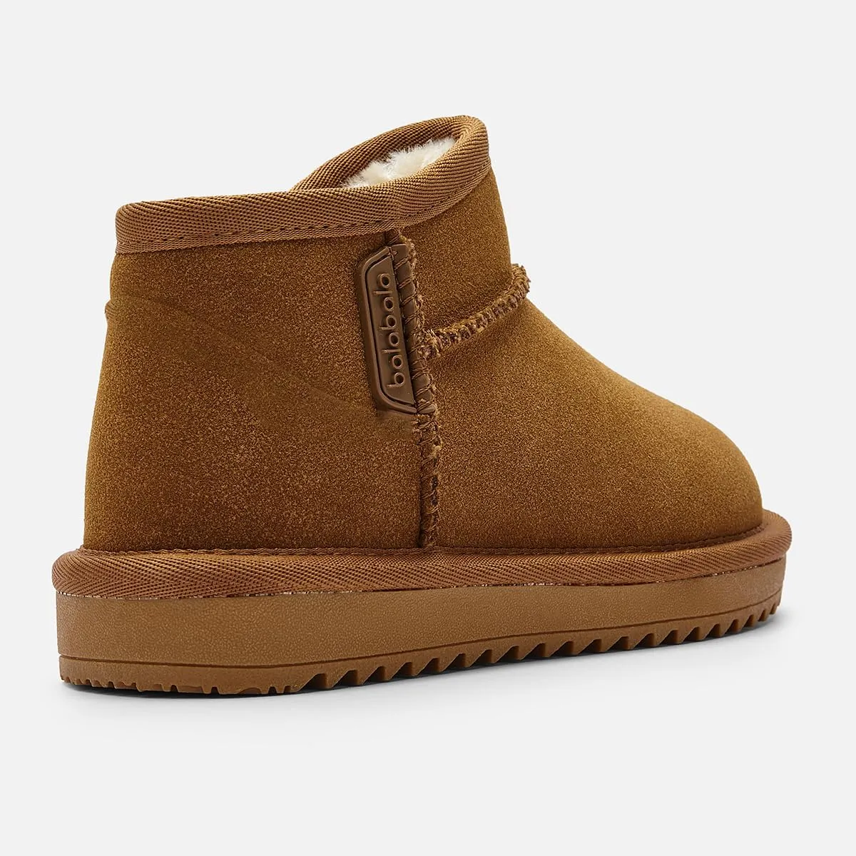 Balabala Kids Suede Winter Snow Boots, Classic Zip Up Warm Fur Mini Snow Boots for Toddler Boys Girls