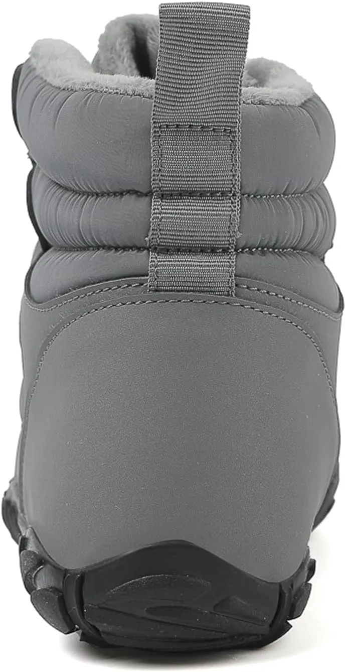 Barefoot Shoes Fur Lined Winter Mens Wide Toe Box Trail Runner Women Zero Drop Sole High top Walking Shoes Minimalist Outdoor Hiking Trekking Boots Sneakers