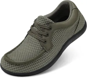BARERUN Men's Barefoot Slip on Walking Shoes Wide Toe Box Running Shoes Casual Fashion Sneakers Comfortable Light-Weight Men's Loafers Business Dress Shoes for Driving Jogging Wedding Church Office