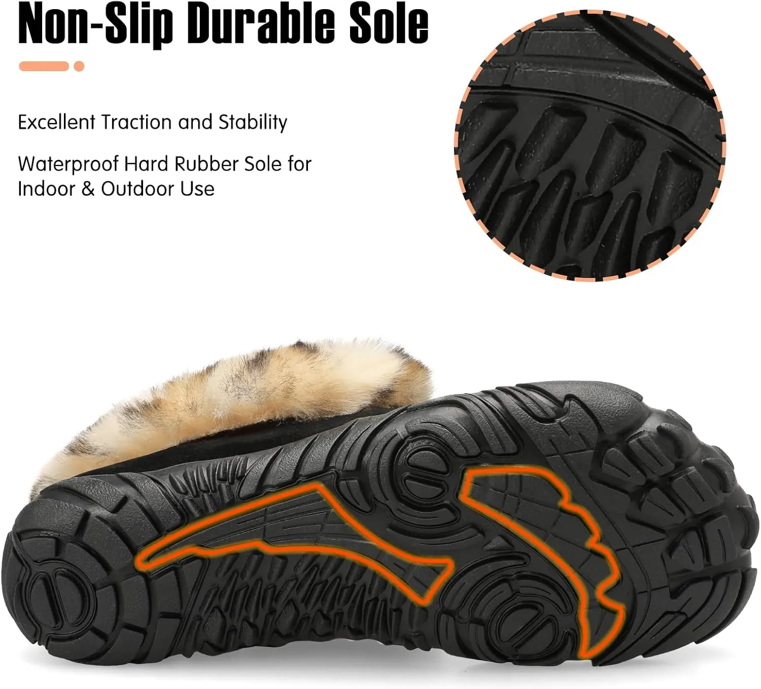 BARERUN Womens Moccasin Snow Boots Warm Winter Boots Ankle Boots for Women Outdoor Fur Lined Womens Shoes Slippers