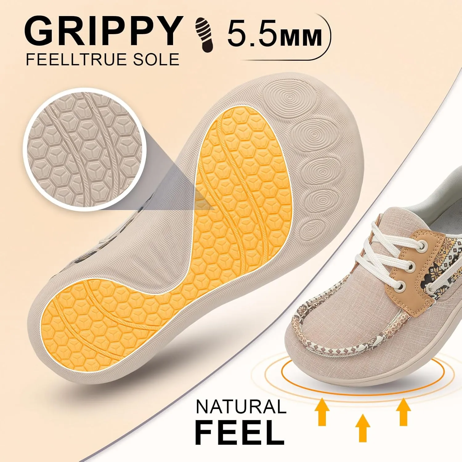 BARERUN Womens Walking Shoes Barefoot Minimalist Trail Running Shoes Wide Toe Zero Drop Tennis Sneakers for Jogging Hiking Athletic Lightweight Cross Training Shoes for Gym Office Driving