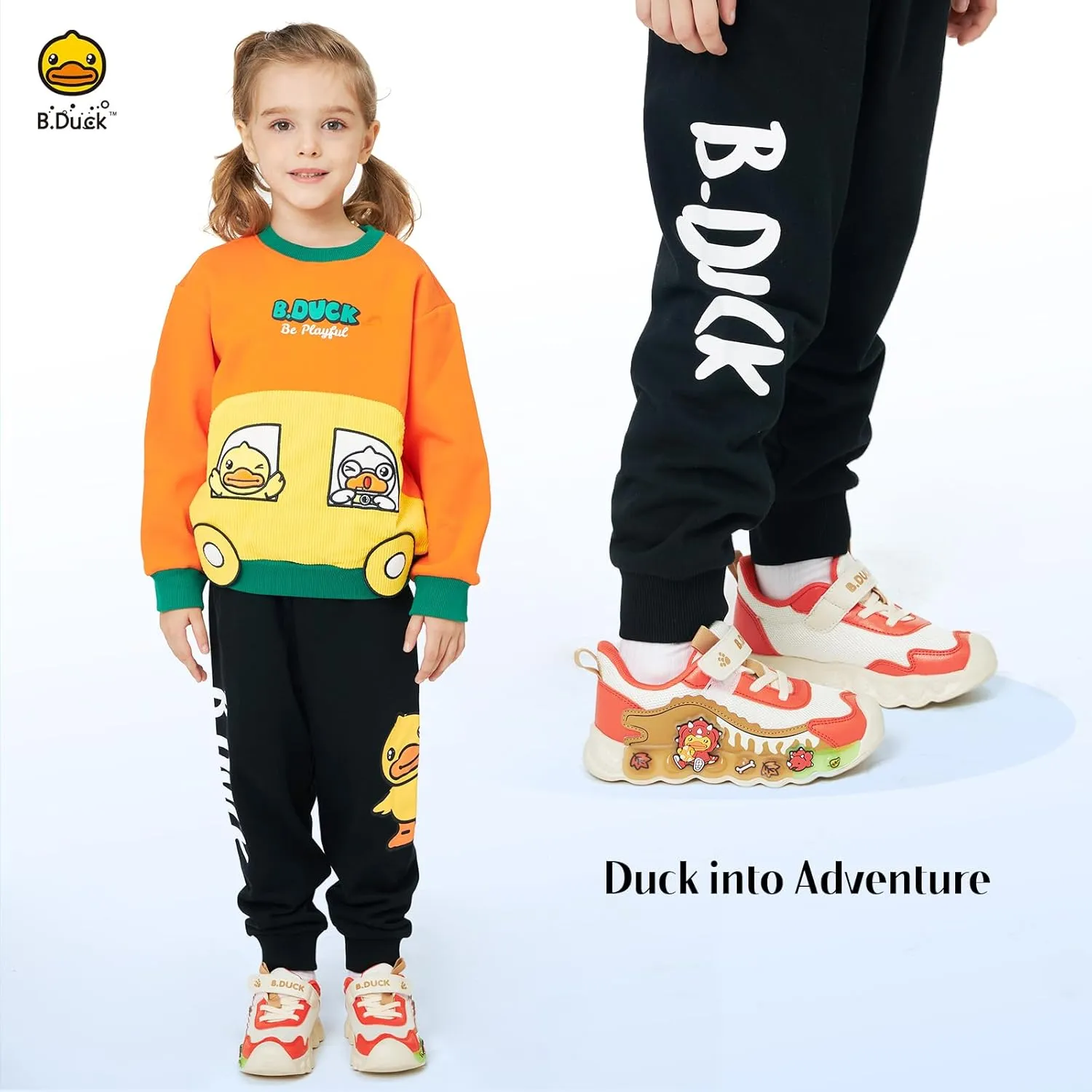 B.Duck Toddler Shoes for Girl and Boy Kids Shoes Toddler Sneakers Girls Shoes [Cute Cartoon Duck] Toddler Running Shoes Toddler Sneakers for Toddler/Little Kid Shoes Size 6-12