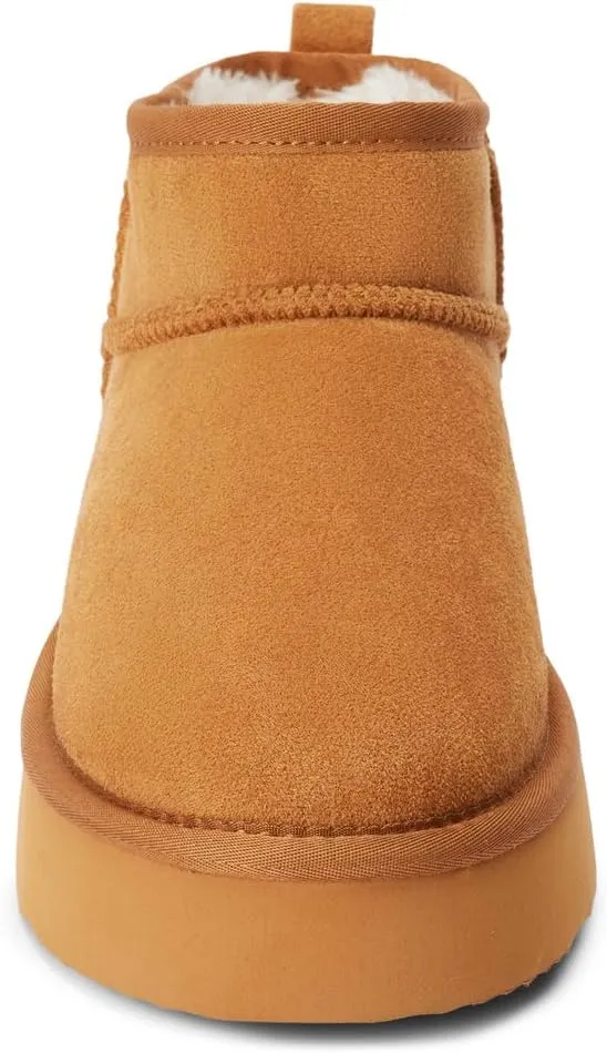 BEACH by Matisse Womens Breckenridge Round Toe Pull On Platform Casual Boots Ankle Low Heel 1-2" - Black