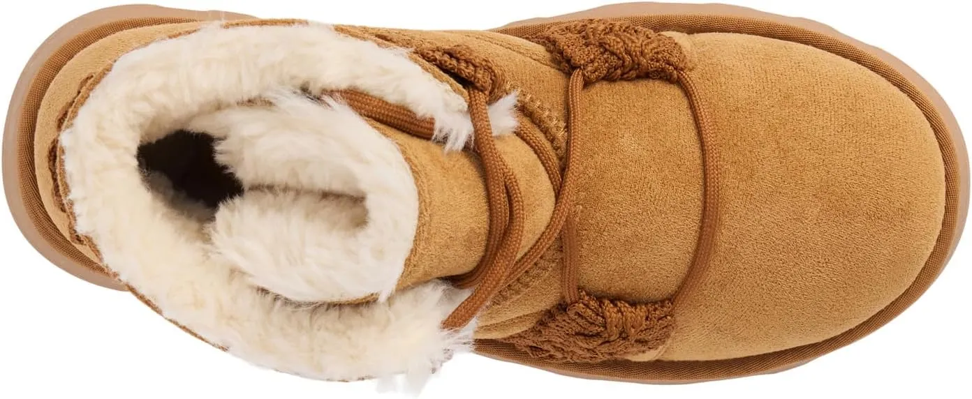 BEACH by Matisse Womens Matterhorn Embroidered Round Toe Pull On Casual Boots Ankle Mid Heel 2-3" - Brown