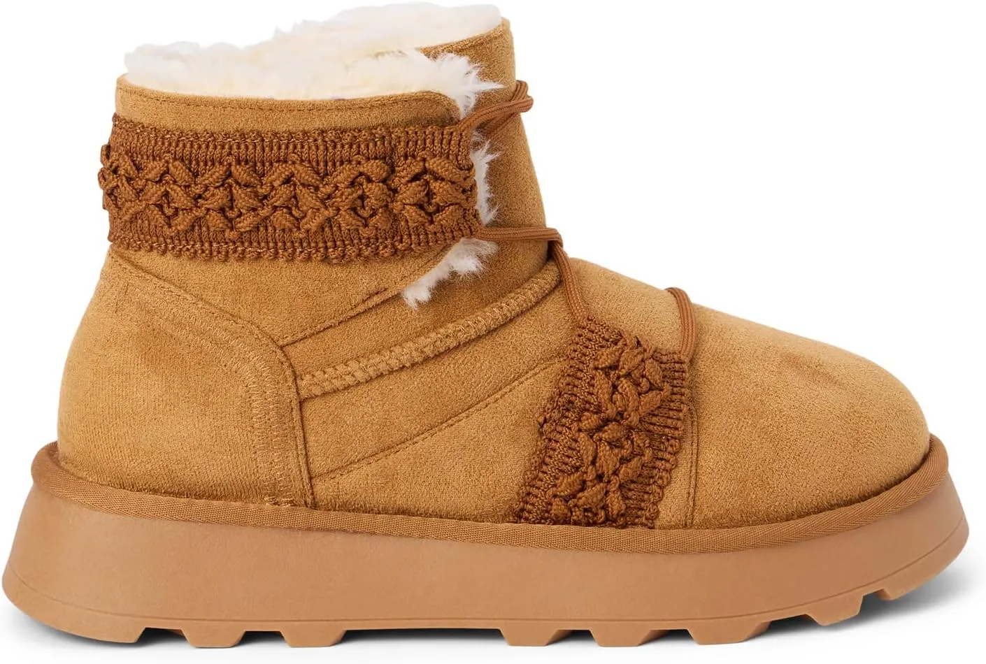 BEACH by Matisse Womens Matterhorn Embroidered Round Toe Pull On Casual Boots Ankle Mid Heel 2-3" - Brown