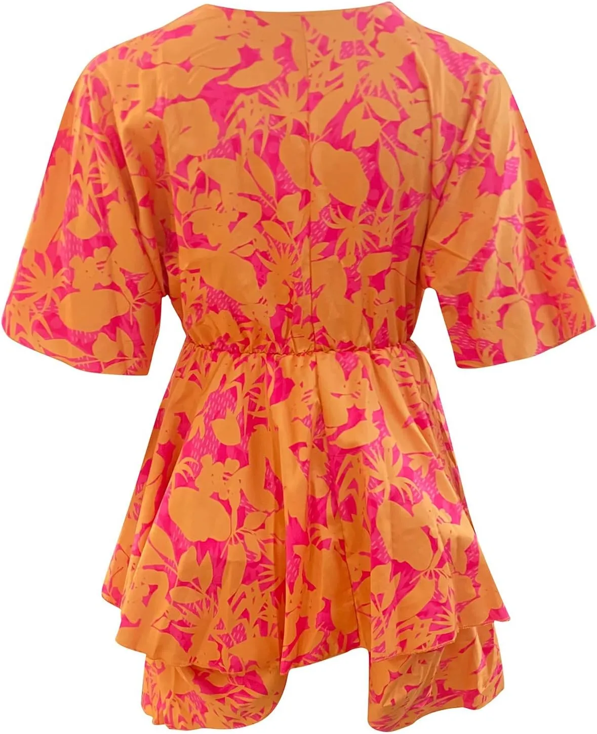 Beach Dresses for Women,2023 Summer Casual Trendy Loose Batwing Sleeve Mini Dress,Floral Flowy Hem Boho Dress
