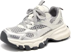 BEAU TODAY Walking Sneakers for Women Fashion Walking Shoes Chunky Platform Sneakers for Women Comfortable Lightweight Running Tennis Shoes Casual Athletic Gym Workout Shoes