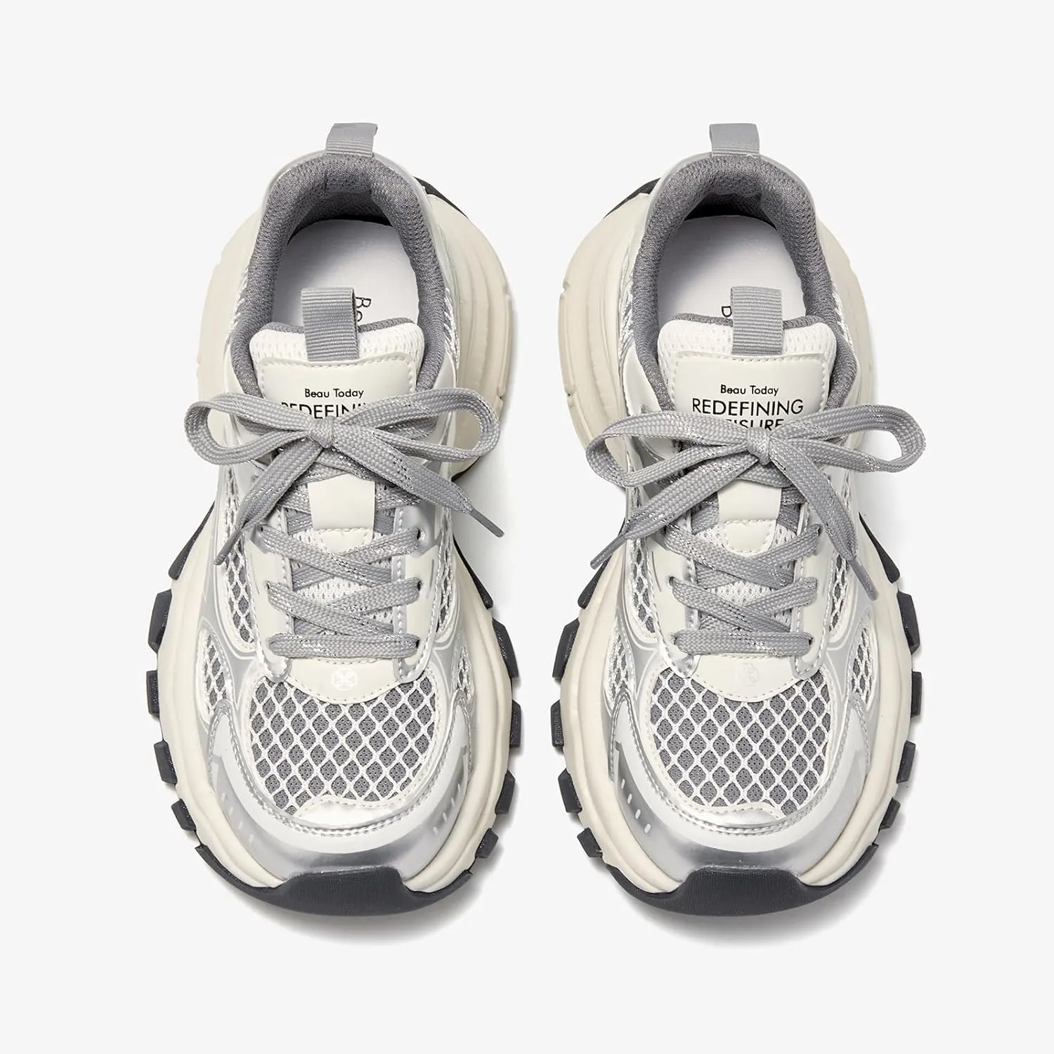 BEAU TODAY Walking Sneakers for Women Fashion Walking Shoes Chunky Platform Sneakers for Women Comfortable Lightweight Running Tennis Shoes Casual Athletic Gym Workout Shoes