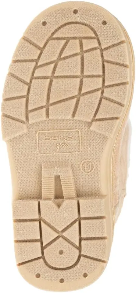 bebe Girl's Winter Snow Boots Comfy and Cozy Fashion Ankle Boots - Warm Boots For Girls (Toddler/Little Kid/Big Kid)