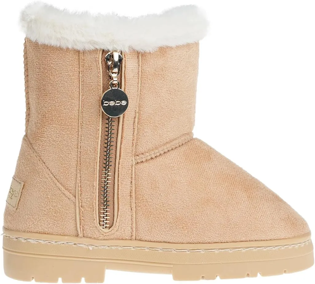 bebe Girl's Winter Snow Boots Comfy and Cozy Fashion Ankle Boots - Warm Boots For Girls (Toddler/Little Kid/Big Kid)