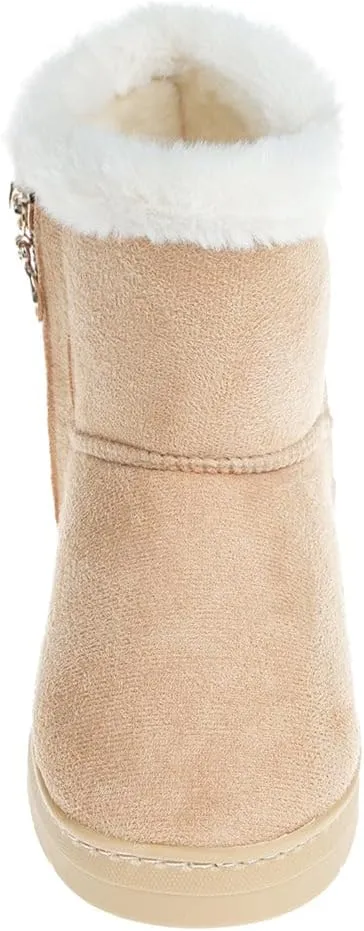 bebe Girl's Winter Snow Boots Comfy and Cozy Fashion Ankle Boots - Warm Boots For Girls (Toddler/Little Kid/Big Kid)
