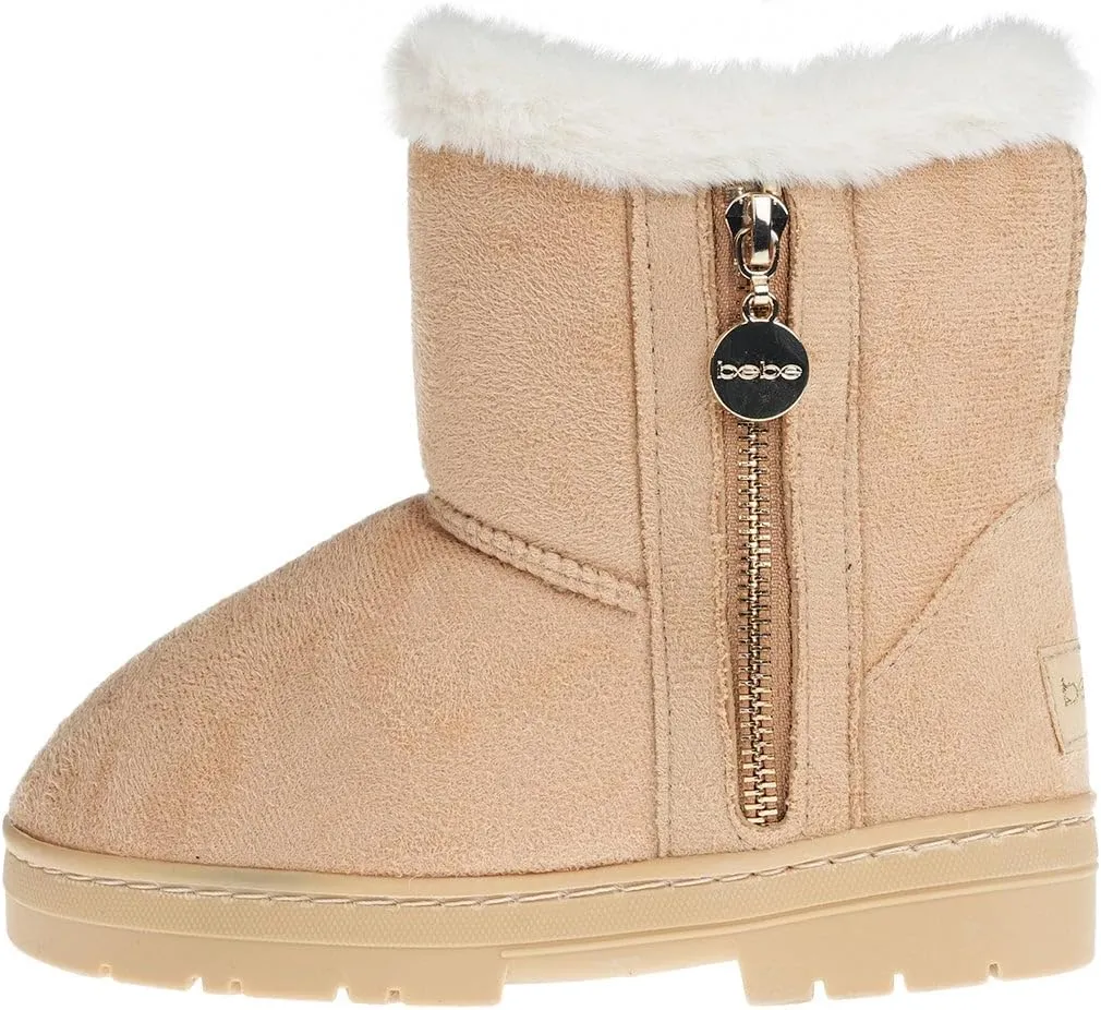 bebe Girl's Winter Snow Boots Comfy and Cozy Fashion Ankle Boots - Warm Boots For Girls (Toddler/Little Kid/Big Kid)