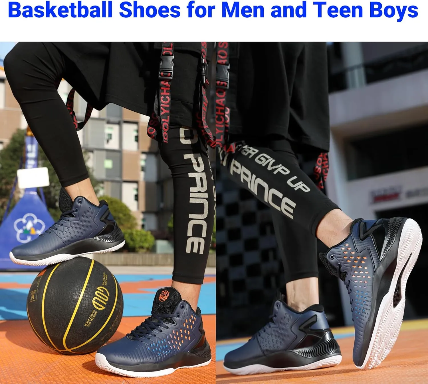 Beita High Upper Basketball Shoes for Men Sneakers Breathable Sports Shoes Anti Slip