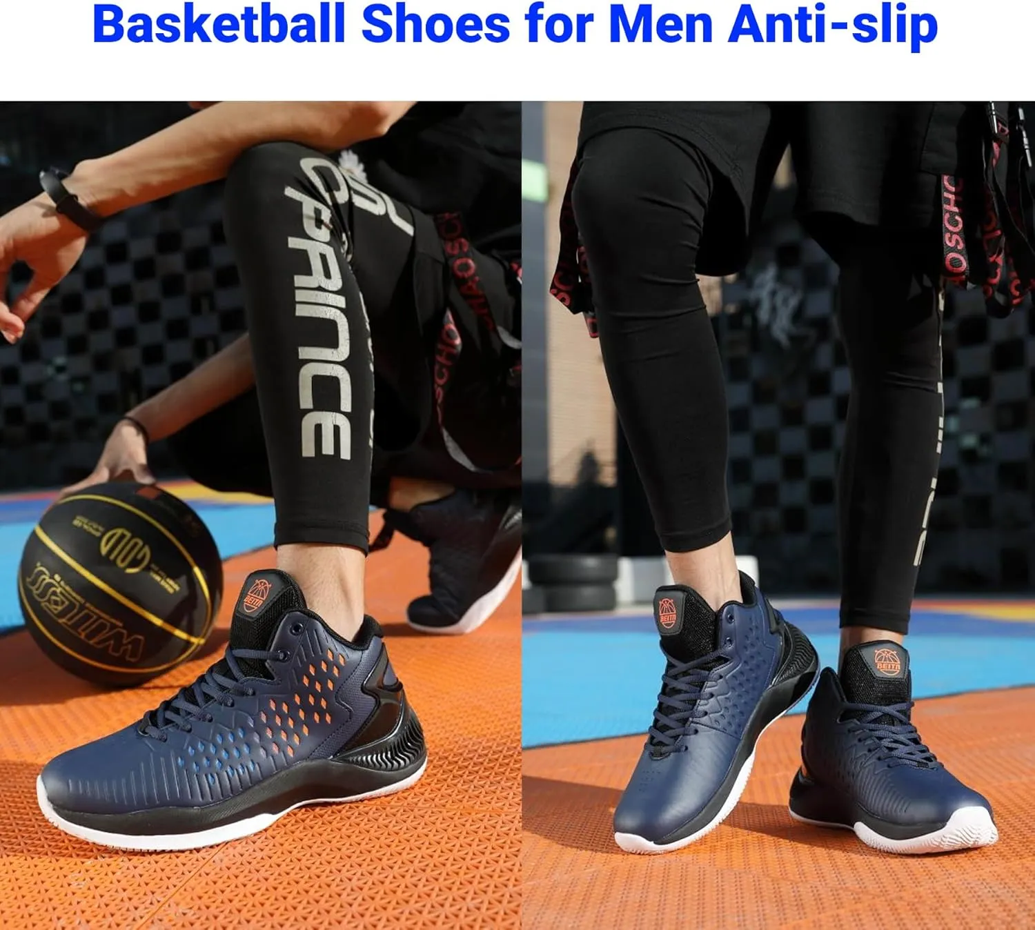 Beita High Upper Basketball Shoes for Men Sneakers Breathable Sports Shoes Anti Slip