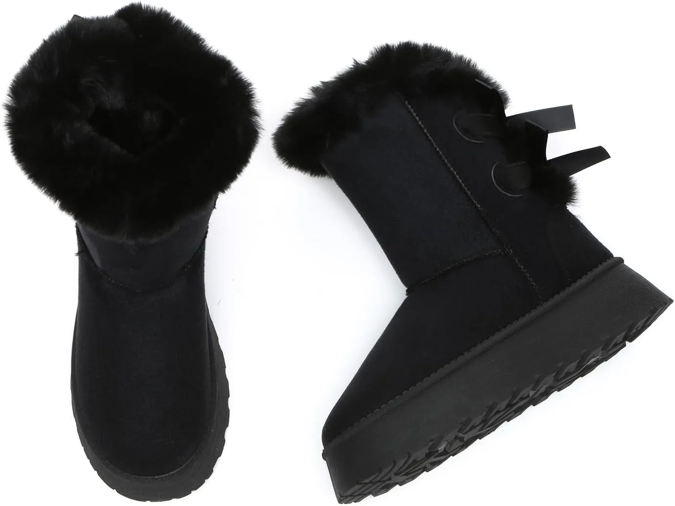 Bernal Mid-Calf Snow Boots for Women Platform Faux Fur Boots Slip-On Warm Comfortable Ankle Outdoor Shoes