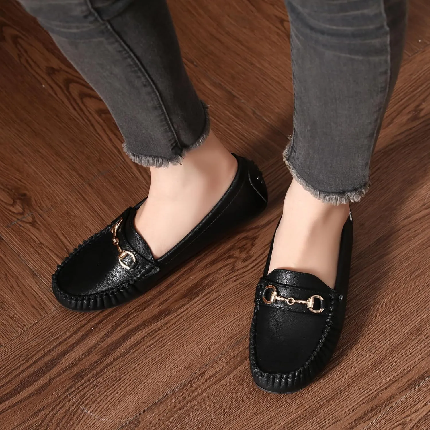 Bernal Women Penny Loafers Casual Comfortable Slip On Flat Shoes Driving Loafers Work Walking Shoes