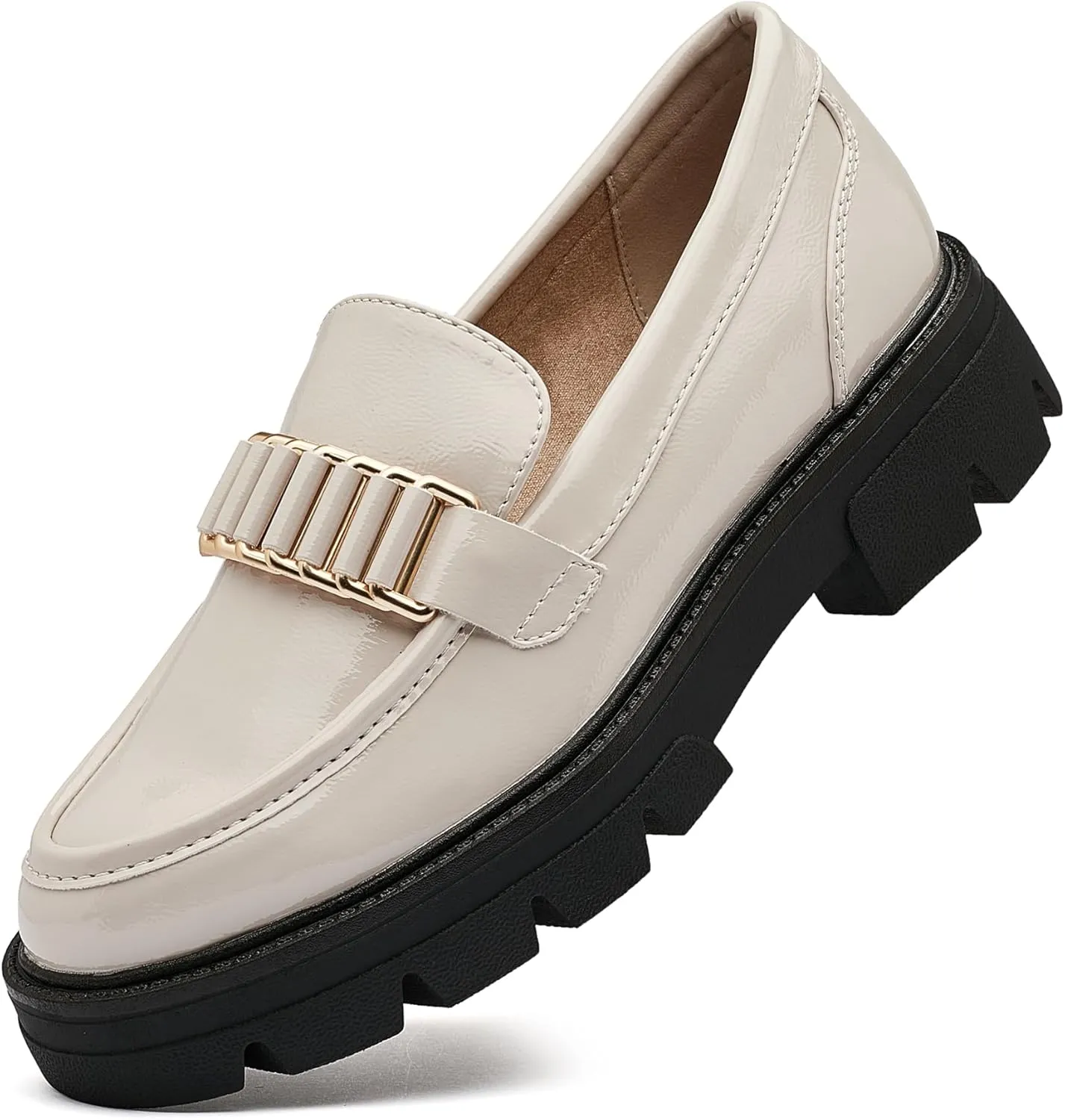 BGSTGUDS Loafers for Women Platform Chunky Loafers Womens Work Shoes