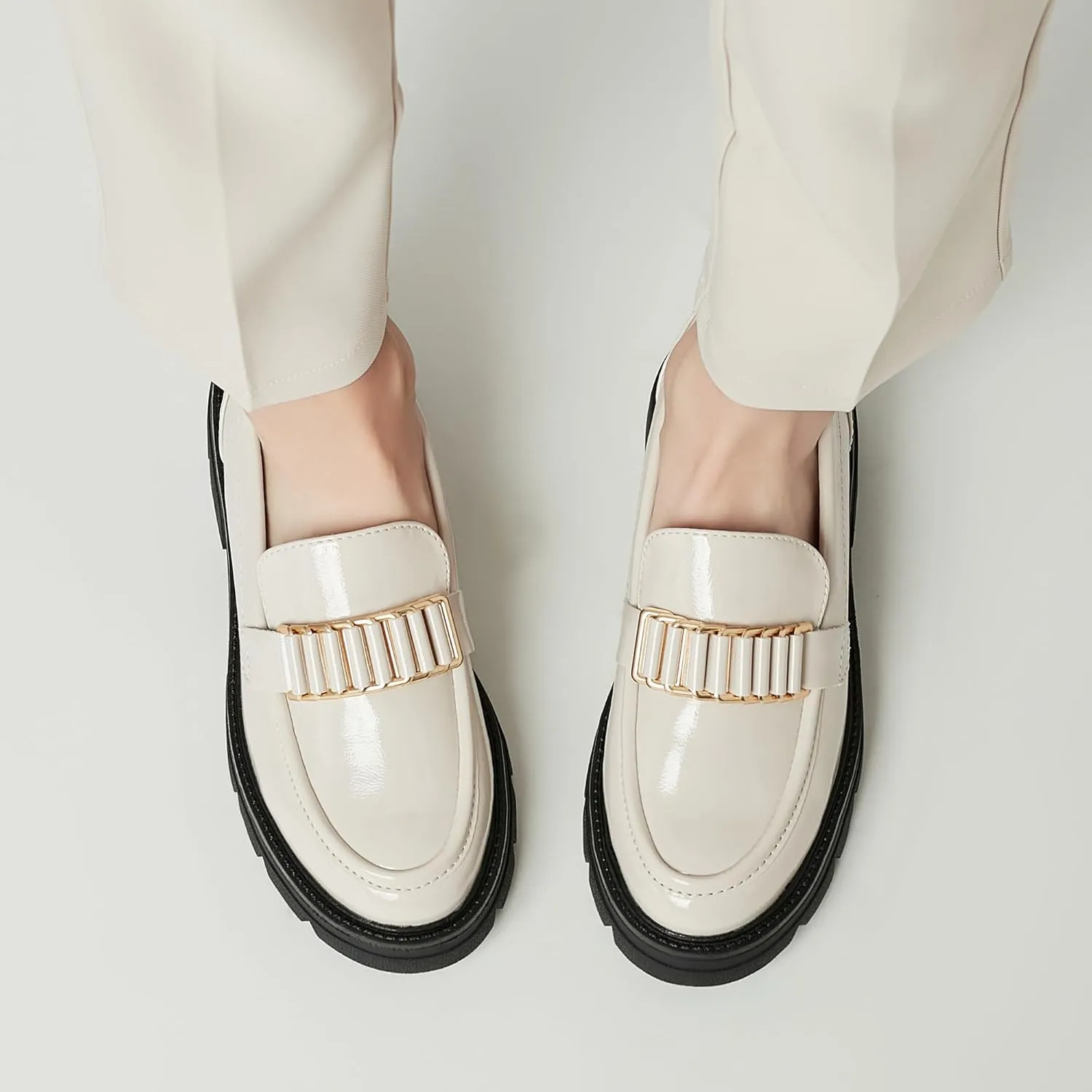 BGSTGUDS Loafers for Women Platform Chunky Loafers Womens Work Shoes
