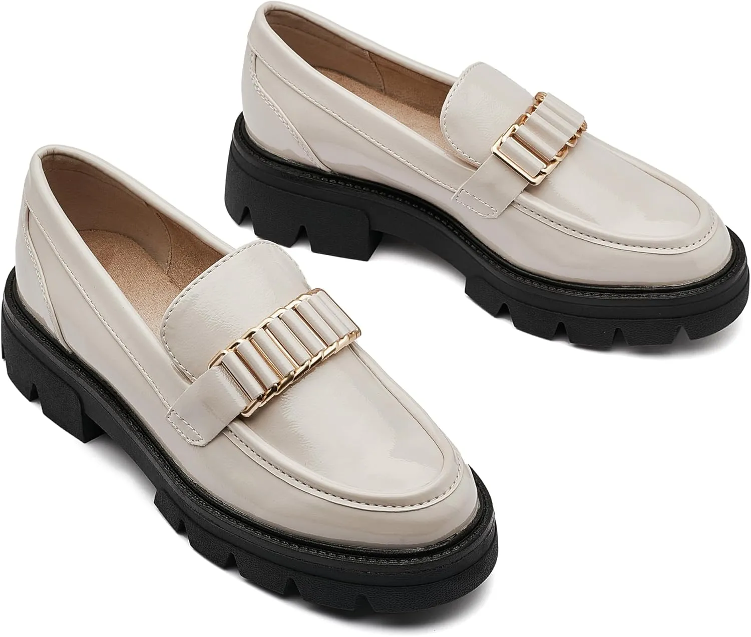 BGSTGUDS Loafers for Women Platform Chunky Loafers Womens Work Shoes