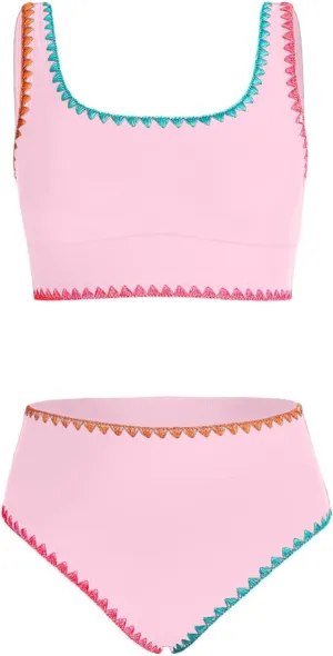 blibean Teen Girls Swimsuits Two Piece Bikini Sets with Chest Pad Size 6-15 Years