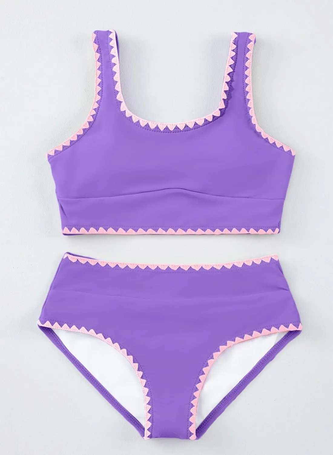 blibean Teen Girls Swimsuits Two Piece Bikini Sets with Chest Pad Size 6-15 Years