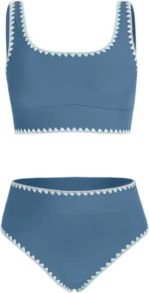 blibean Teen Girls Swimsuits Two Piece Bikini Sets with Chest Pad Size 6-15 Years