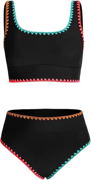 blibean Teen Girls Swimsuits Two Piece Bikini Sets with Chest Pad Size 6-15 Years